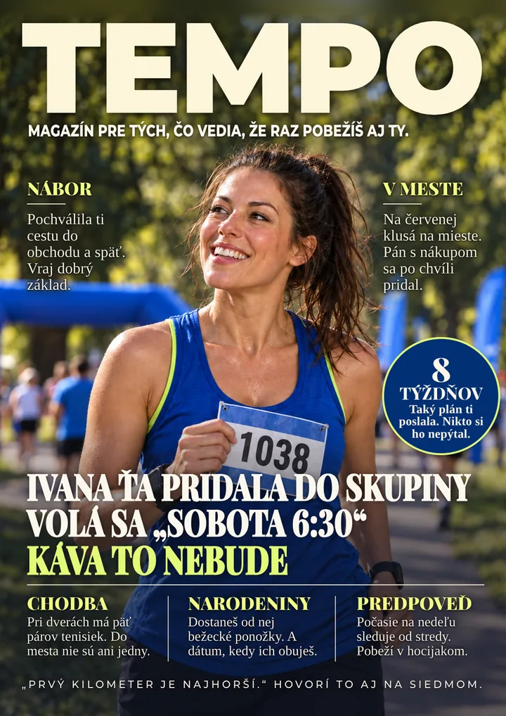 Titulka časopisu pre bežkyňu