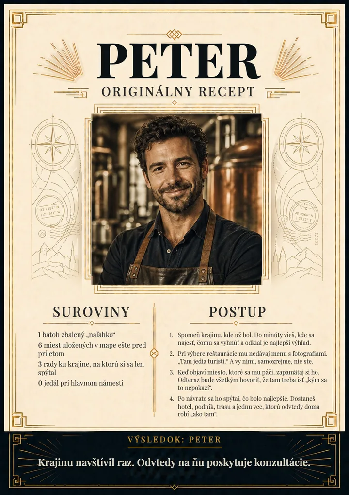 Recept na osobnosť pre cestovateľa