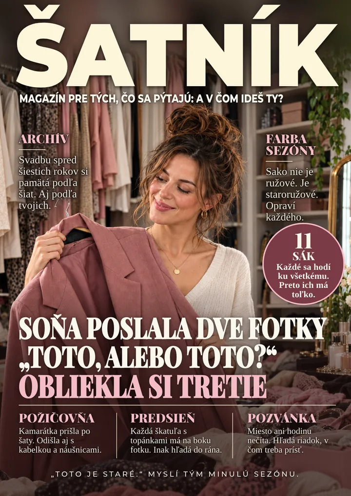 Titulka časopisu pre fashionistku
