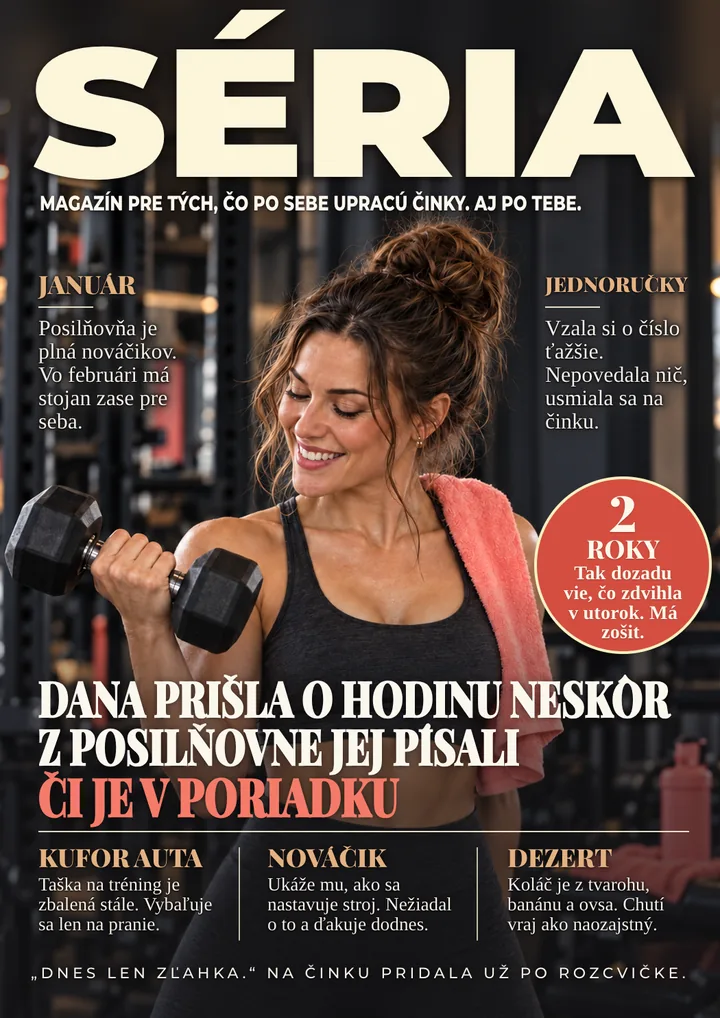 Titulka časopisu pre fitnesáčku