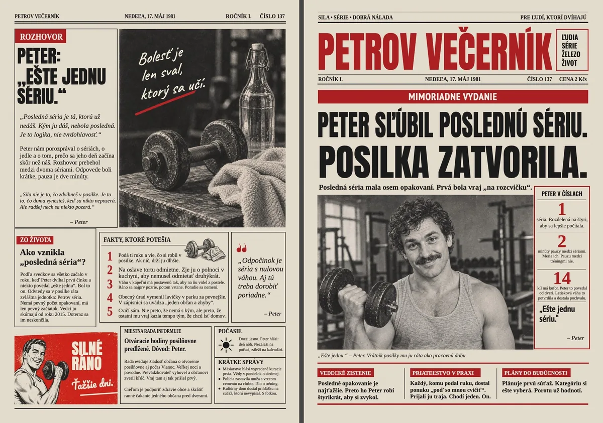 Retro noviny pre fitnesáka