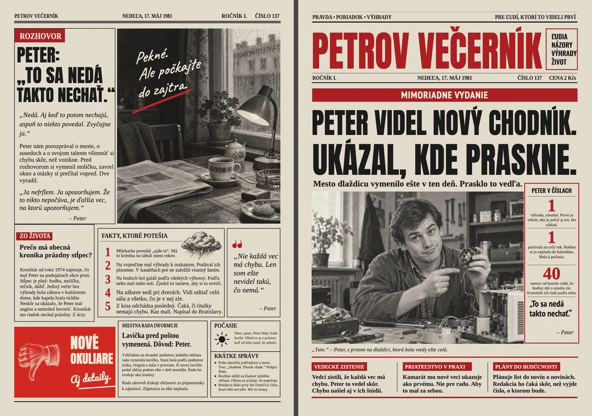 Retro noviny pre večného frfloša