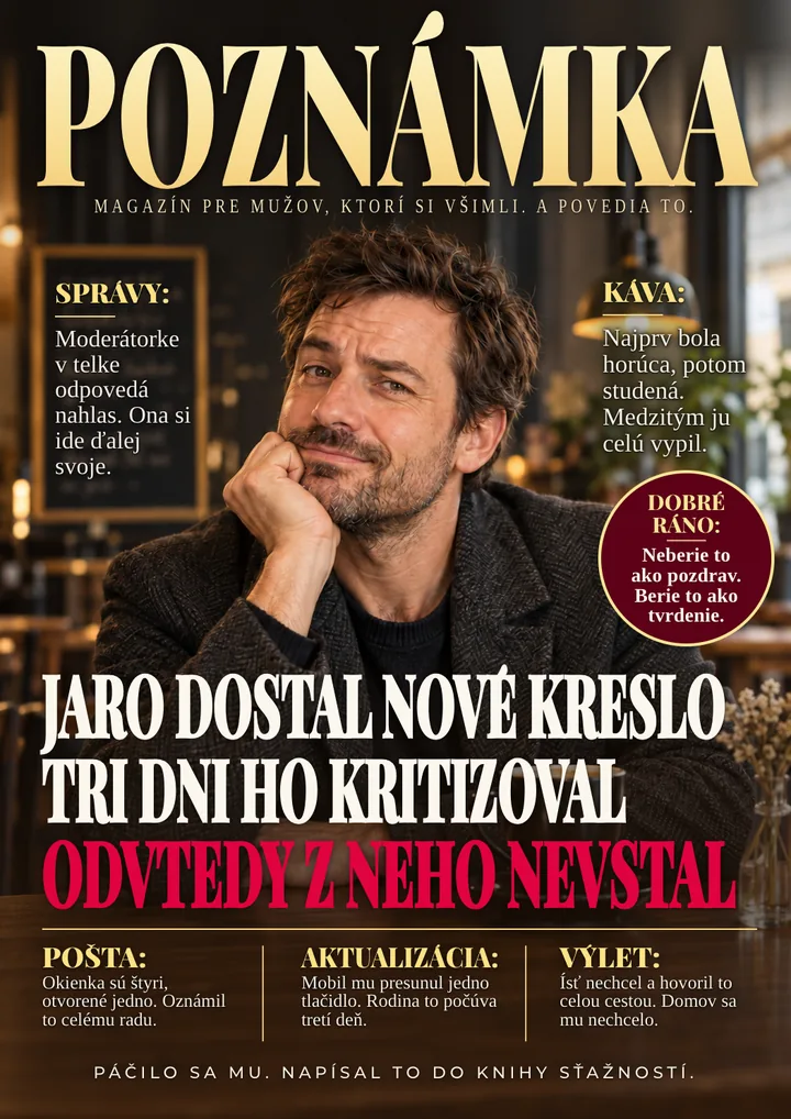 Titulka časopisu pre večného frfloša