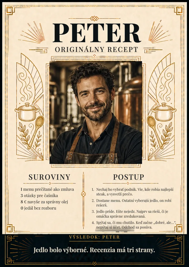 Recept na osobnosť pre gurmána