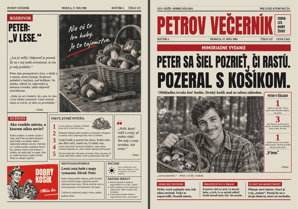 Retro noviny pre hubára