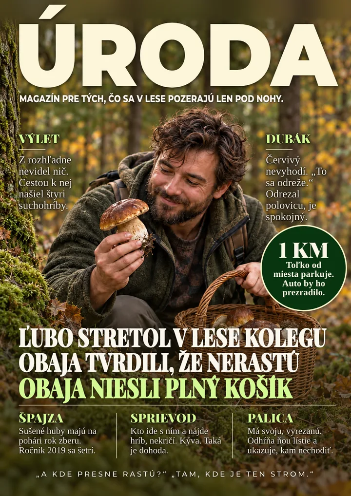 Titulka časopisu pre hubára