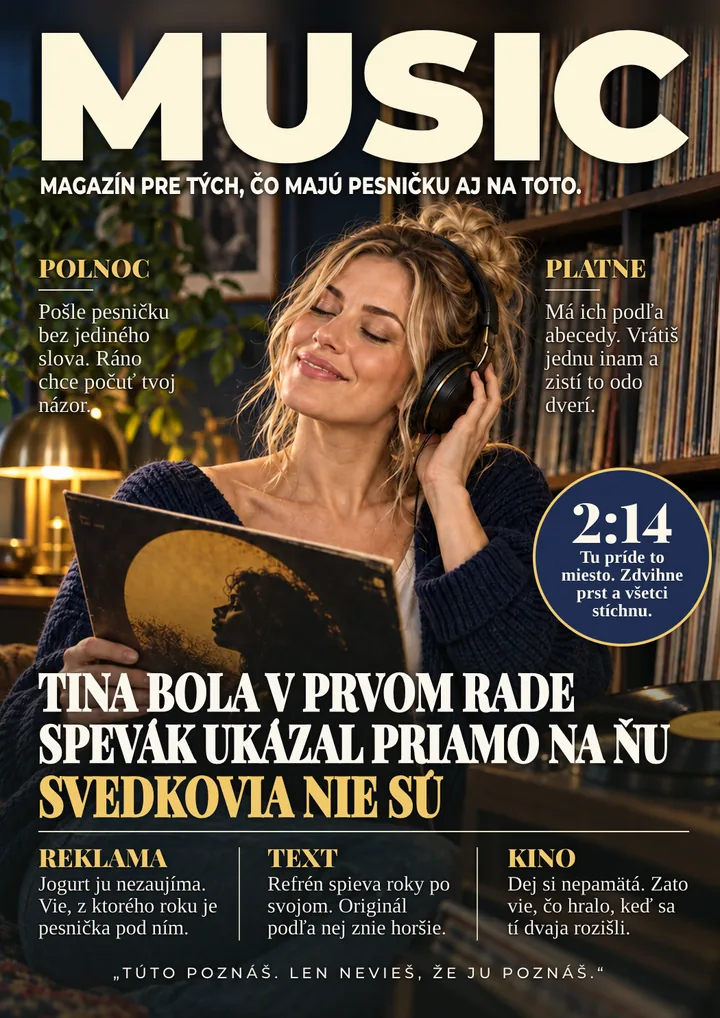 Titulka časopisu pre milovníčku hudby