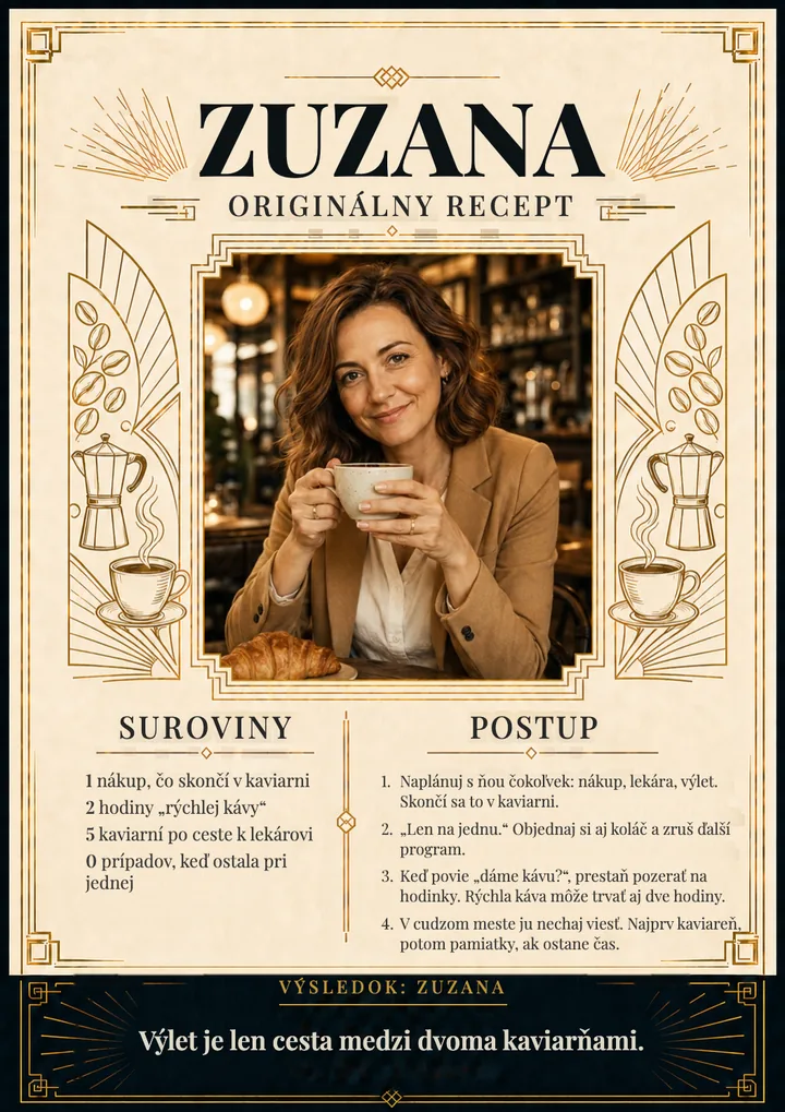 Recept na osobnosť pre kávičkárku
