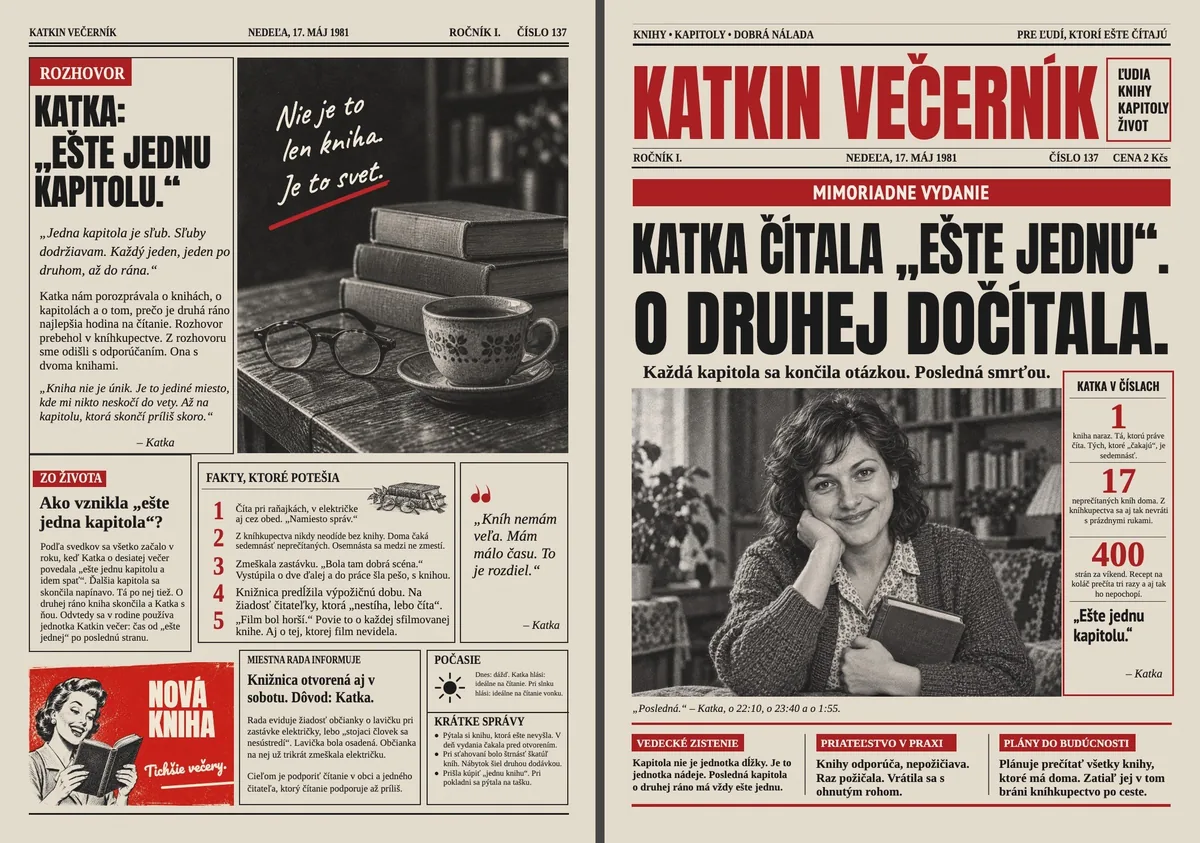 Retro noviny pre knihomoľku