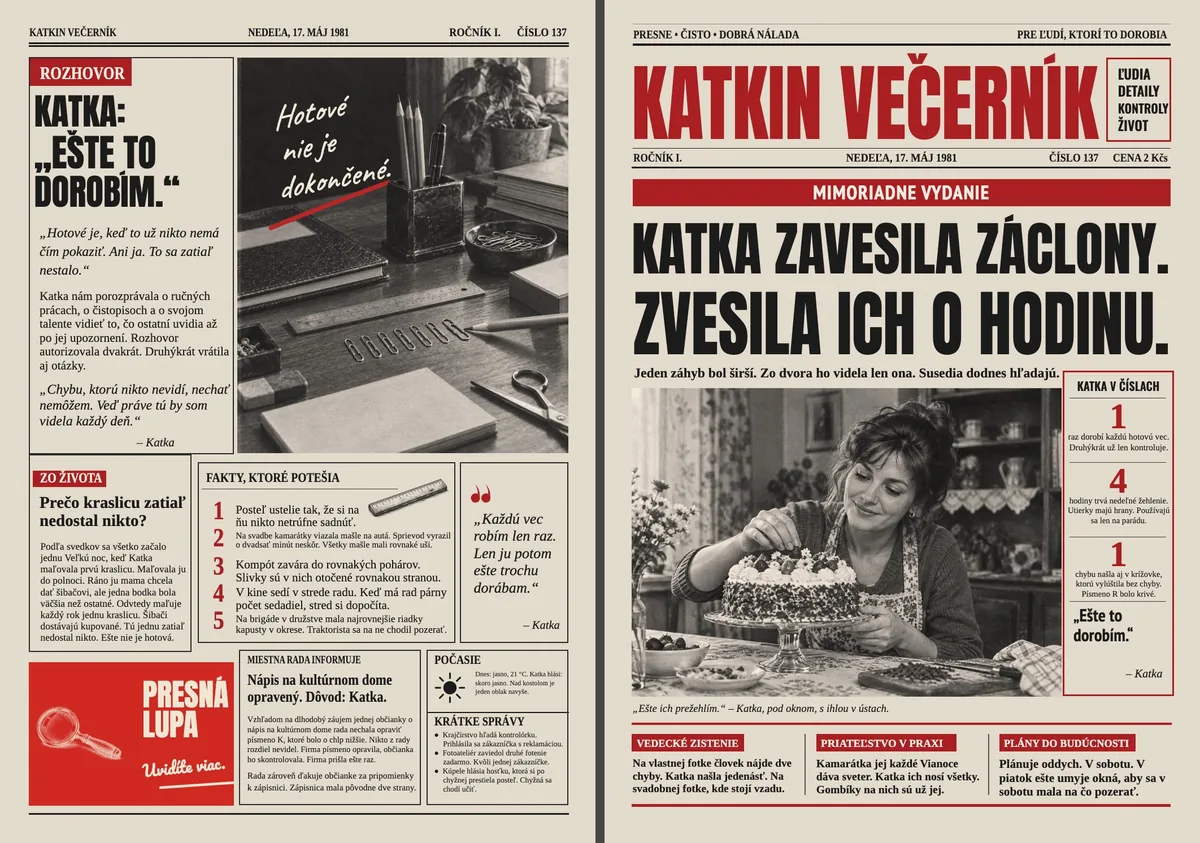 Retro noviny pre perfekcionistku