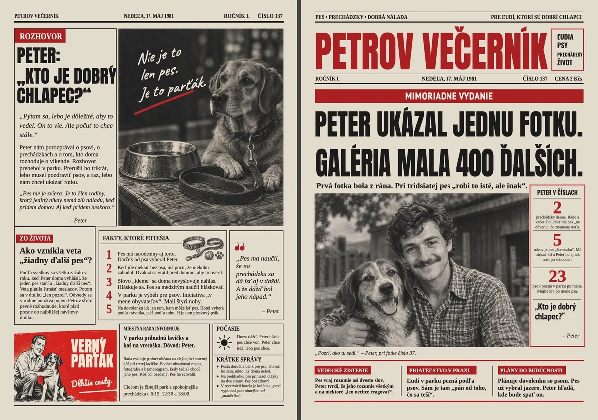 Retro noviny pre psíčkara