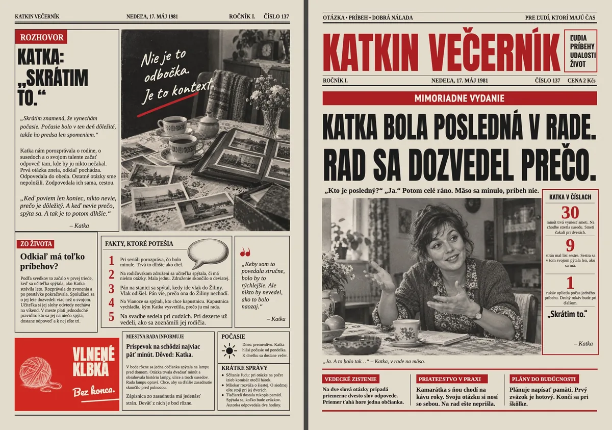 Retro noviny pre rozprávačku