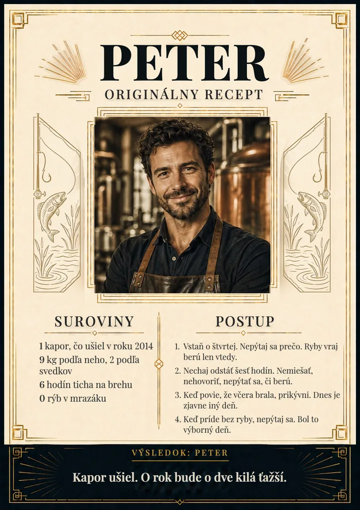 Recept na osobnosť pre rybára