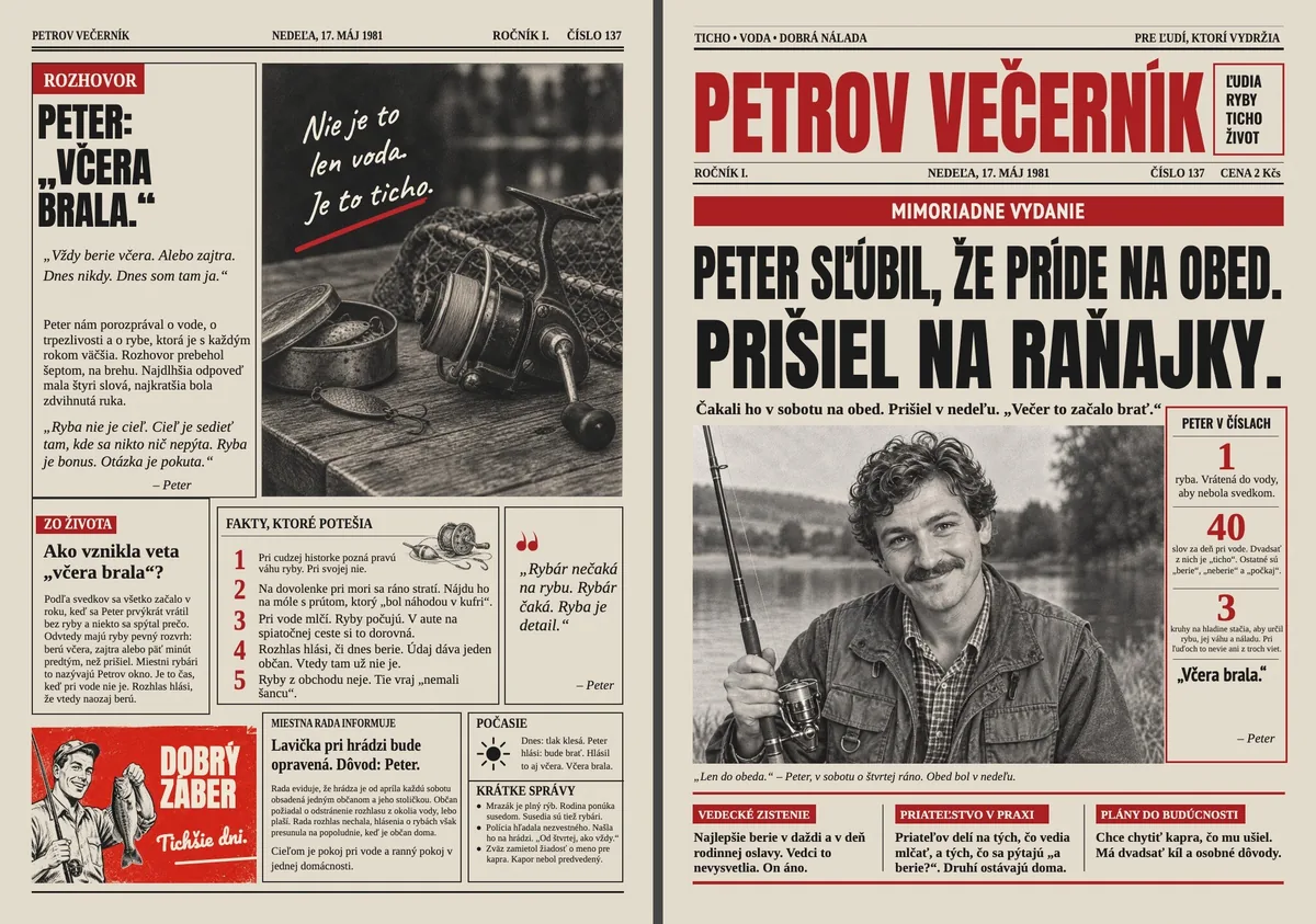 Retro noviny pre rybára