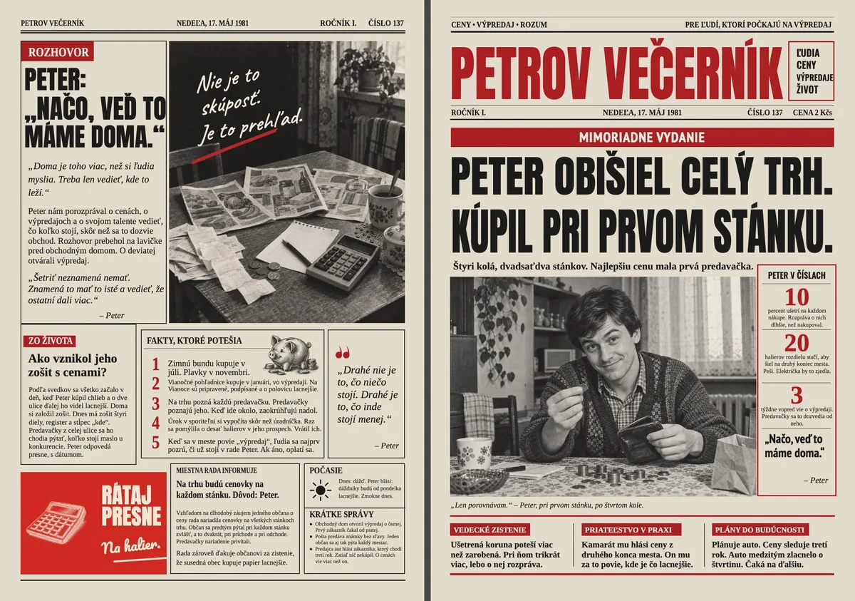Retro noviny pre šporovlivého génia