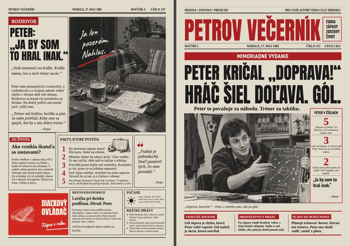 Retro noviny pre trénera z gauča