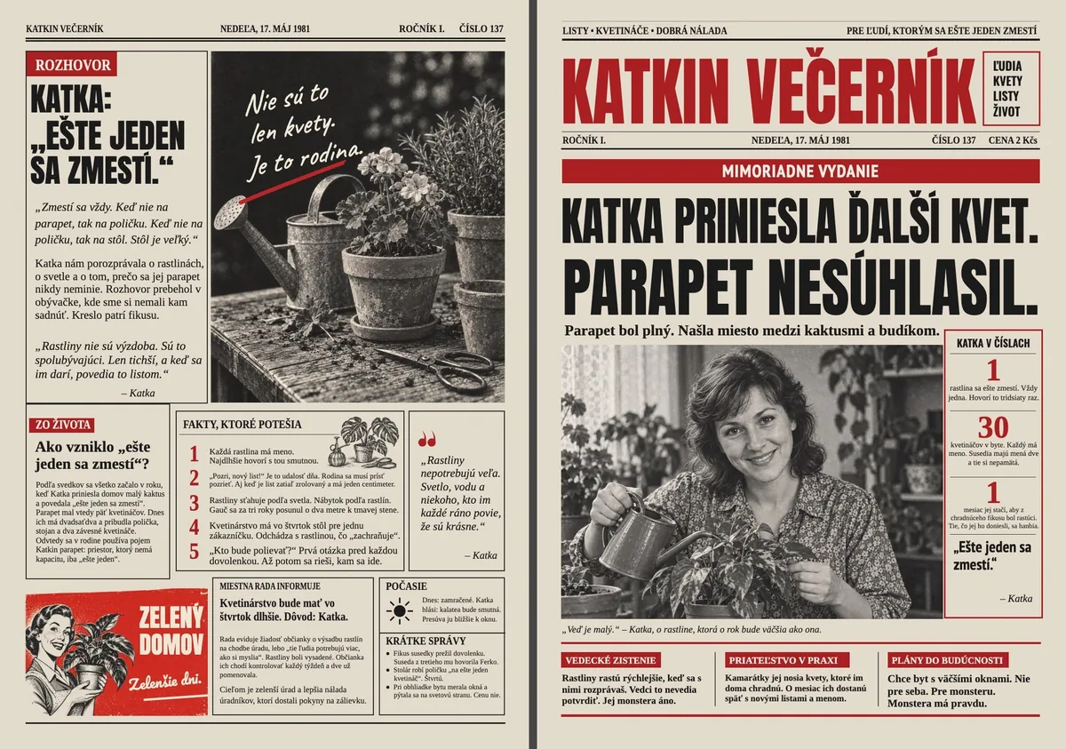 Retro noviny pre rastlinkárku